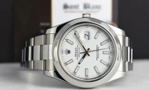 Men's Watches | President Dress Watches | Sant Blanc Mens 41mm Stainless Steel DateJust II White Index Dial Model 116300