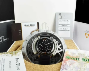 Men's Watches | Sant Blanc Ressence 44mm Titanium Type 3B Leather Strap Black Dial Box & Card