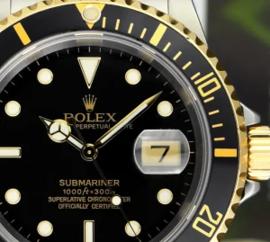 Diving Professional Watches | Sports Watches | Sant Blanc ROLEX - 18kt Gold & SS Submariner Black Dial No Holes Model 16613