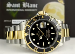 Diving Professional Watches | Sports Watches | Sant Blanc ROLEX - 18kt Gold & SS Submariner Black Dial No Holes Model 16613