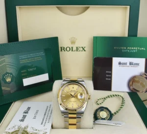 Dress Watches | Sant Blanc ROLEX 2022 18kt Gold & Stainless Steel Datejust 36 Champagne Index with Card Model 126233