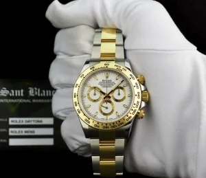 Men's Watches | Racing Professional Watches | Sant Blanc ROLEX 2019 18kt Gold & Stainless Steel Daytona White Index Model 116503