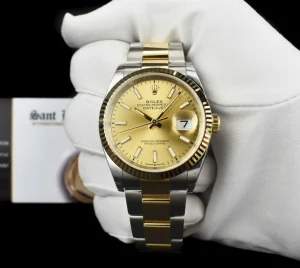 Dress Watches | Sant Blanc ROLEX 2022 18kt Gold & Stainless Steel Datejust 36 Champagne Index with Card Model 126233