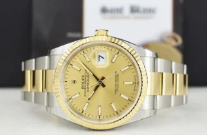 Dress Watches | Sant Blanc ROLEX 2022 18kt Gold & Stainless Steel Datejust 36 Champagne Index with Card Model 126233