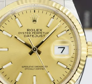 Dress Watches | Sant Blanc ROLEX 2022 18kt Gold & Stainless Steel Datejust 36 Champagne Index with Card Model 126233