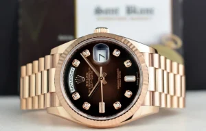 Men's Watches | President Dress Watches | Sant Blanc ROLEX 2020 18kt Rose Gold Day Date 36 President Brown Ombre Diamond Dial Model 128235