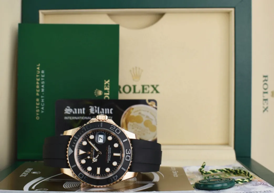 rolex__kt_rosegold_yachtm_0.webp Yachting Professional Watches | Sports Watches | Sant Blanc ROLEX - 18kt RoseGold YachtMaster 40mm OysterFlex Rubber Strap Model 116655