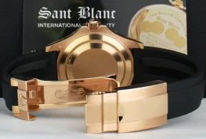 Yachting Professional Watches | Sports Watches | Sant Blanc ROLEX - 18kt RoseGold YachtMaster 40mm OysterFlex Rubber Strap Model 116655