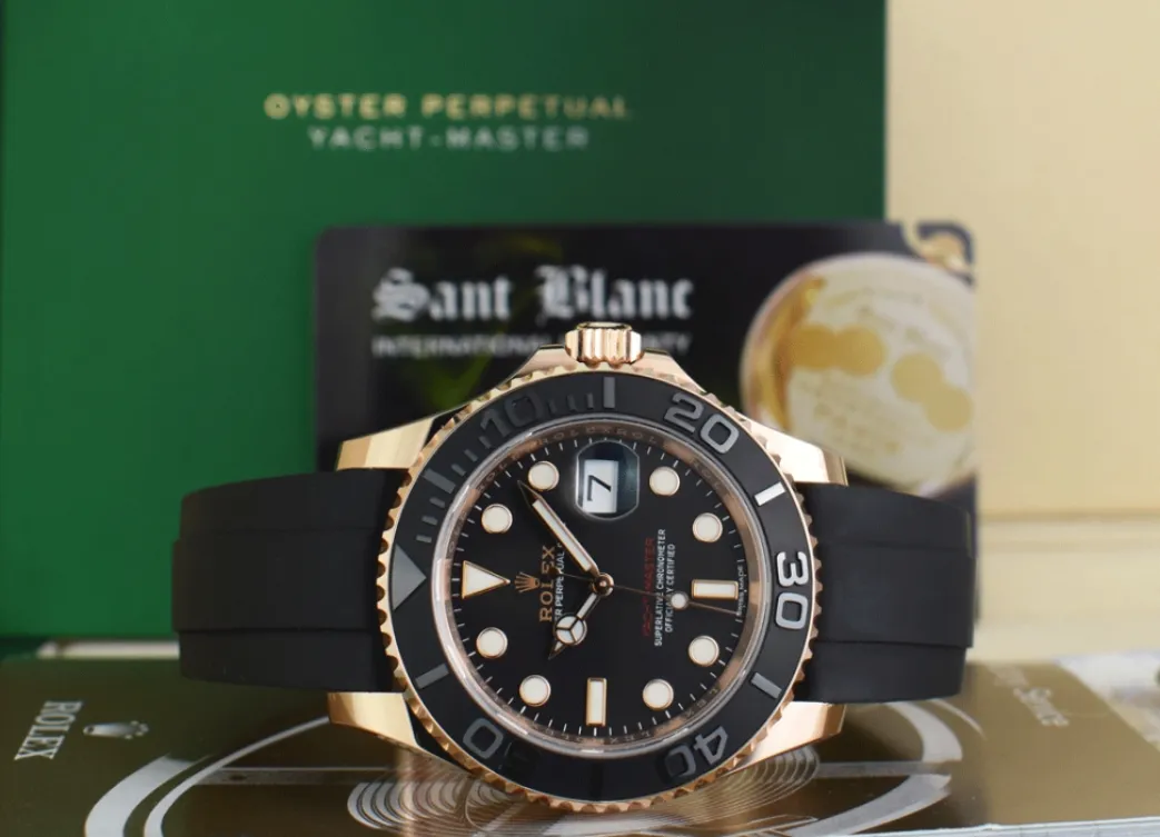 rolex__kt_rosegold_yachtm_2.webp Yachting Professional Watches | Sports Watches | Sant Blanc ROLEX - 18kt RoseGold YachtMaster 40mm OysterFlex Rubber Strap Model 116655