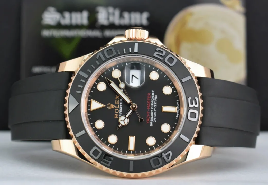 rolex__kt_rosegold_yachtm_6.webp Yachting Professional Watches | Sports Watches | Sant Blanc ROLEX - 18kt RoseGold YachtMaster 40mm OysterFlex Rubber Strap Model 116655