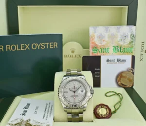 Yachting Professional Watches | Men's Watches | Sant Blanc ROLEX Mens 40mm Platinum & Stainless Steel YachtMaster Model 16622