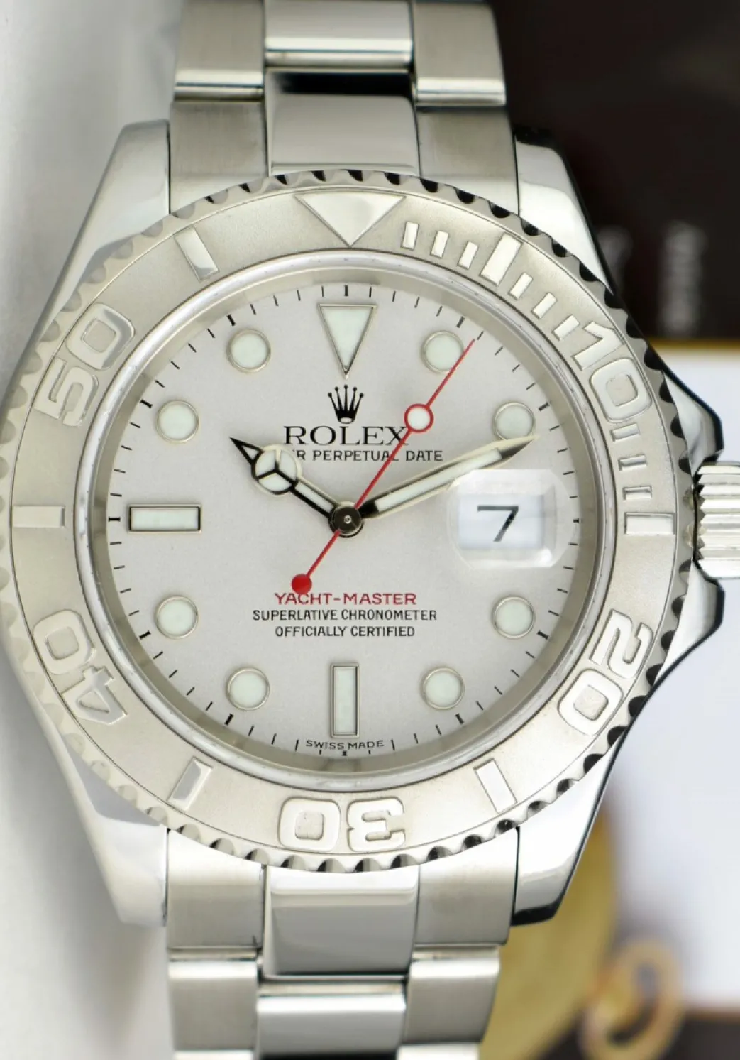 rolex__mens_mm_platinum___1.webp Yachting Professional Watches | Men's Watches | Sant Blanc ROLEX Mens 40mm Platinum & Stainless Steel YachtMaster Model 16622