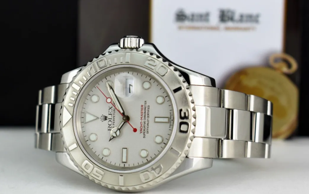 rolex__mens_mm_platinum___2.webp Yachting Professional Watches | Men's Watches | Sant Blanc ROLEX Mens 40mm Platinum & Stainless Steel YachtMaster Model 16622