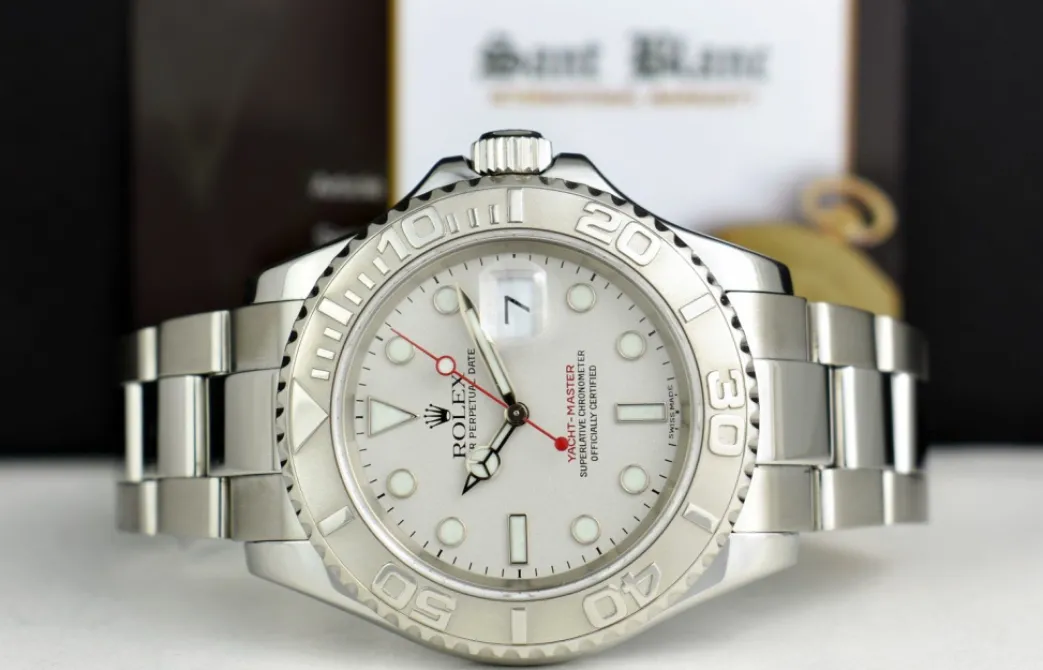 rolex__mens_mm_platinum___3.webp Yachting Professional Watches | Men's Watches | Sant Blanc ROLEX Mens 40mm Platinum & Stainless Steel YachtMaster Model 16622