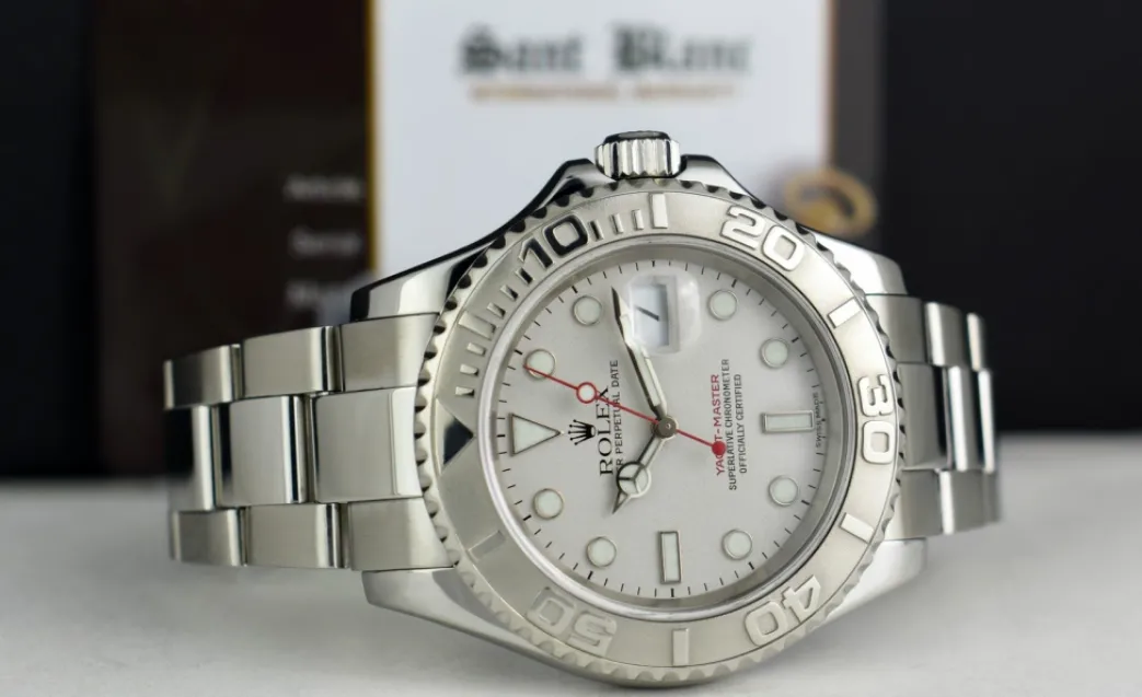 rolex__mens_mm_platinum___4.webp Yachting Professional Watches | Men's Watches | Sant Blanc ROLEX Mens 40mm Platinum & Stainless Steel YachtMaster Model 16622