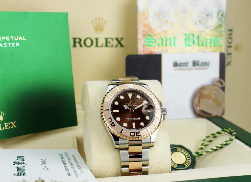 rolex__mm_midsize_kt_rose_1.webp Yachting Professional Watches | Sports Watches | Sant Blanc ROLEX - 37mm MidSize 18kt Rose Gold & SS YACHTMASTER 37 Chocolate Model 268621
