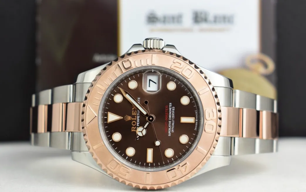 rolex__mm_midsize_kt_rose_2.webp Yachting Professional Watches | Sports Watches | Sant Blanc ROLEX - 37mm MidSize 18kt Rose Gold & SS YACHTMASTER 37 Chocolate Model 268621