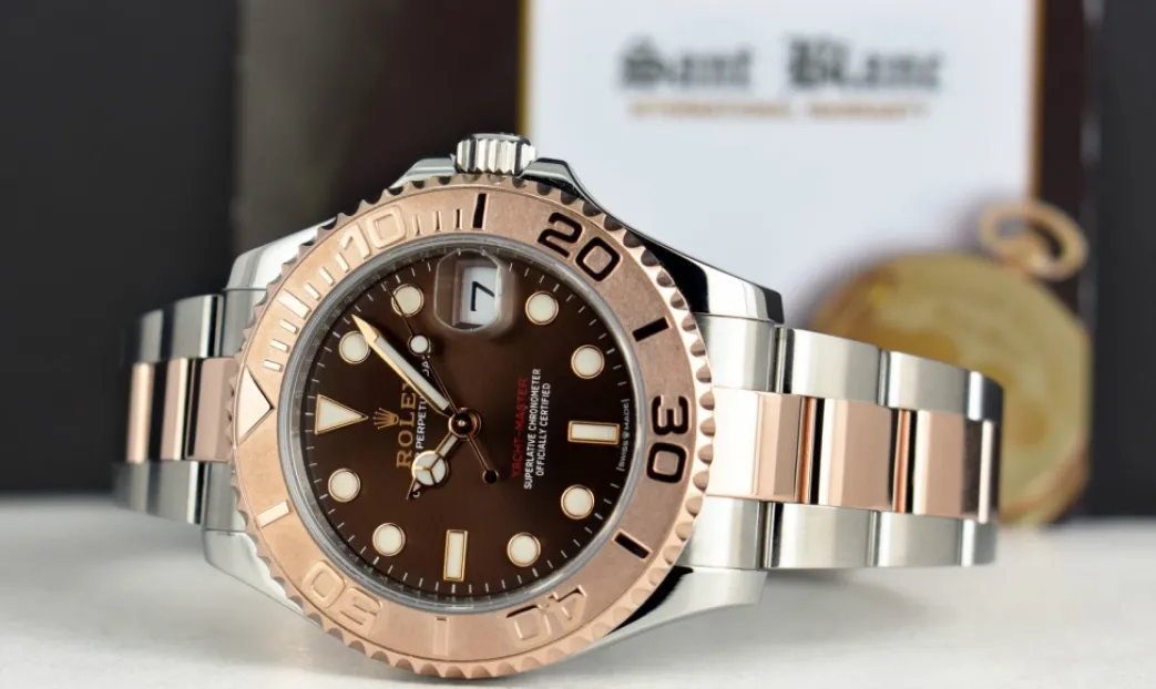 rolex__mm_midsize_kt_rose_3.webp Yachting Professional Watches | Sports Watches | Sant Blanc ROLEX - 37mm MidSize 18kt Rose Gold & SS YACHTMASTER 37 Chocolate Model 268621