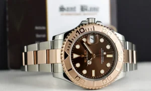 Yachting Professional Watches | Sports Watches | Sant Blanc ROLEX - 37mm MidSize 18kt Rose Gold & SS YACHTMASTER 37 Chocolate Model 268621