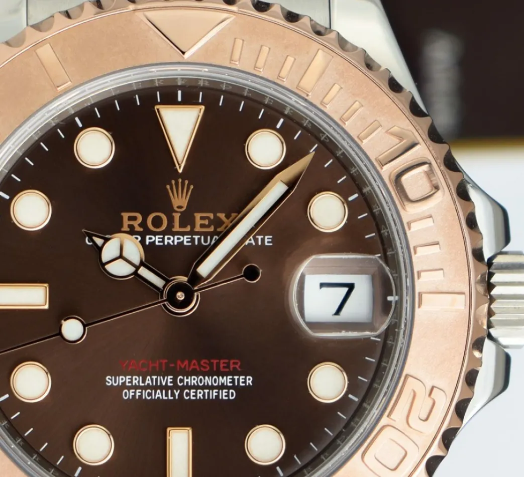 rolex__mm_midsize_kt_rose_7.webp Yachting Professional Watches | Sports Watches | Sant Blanc ROLEX - 37mm MidSize 18kt Rose Gold & SS YACHTMASTER 37 Chocolate Model 268621