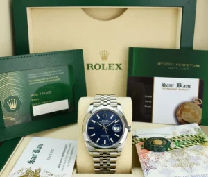 Men's Watches | Dress Watches | Sant Blanc ROLEX 2021 41mm Stainless Steel DateJust Blue Index Dial Model 126300