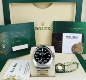 Men's Watches | Sant Blanc ROLEX 2022 40mm Stainless Steel Air King Black Dial Box & Card Model 126900