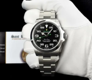 Men's Watches | Sant Blanc ROLEX 2022 40mm Stainless Steel Air King Black Dial Box & Card Model 126900