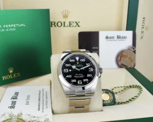 Men's Watches | Sant Blanc ROLEX 2022 40mm Stainless Steel Air King Black Dial Box & Card Model 126900