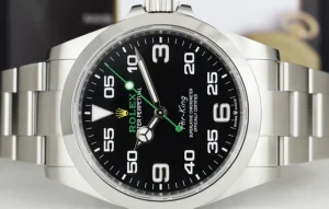 Men's Watches | Sant Blanc ROLEX 2022 40mm Stainless Steel Air King Black Dial Box & Card Model 126900