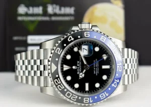 Men's Watches | Pilots Professional Watches | Sant Blanc ROLEX Stainless Steel GMT Master II Blue Black Bezel 