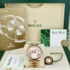 President Dress Watches | Sant Blanc ROLEX Everose Gold Day Date President Rose Roman Fluted Bezel Model 118235
