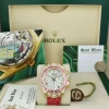 Racing Professional Watches | Sant Blanc ROLEX Gold Daytona Mother of Pearl Custom Pink Baguette Bezel Diamonds Model 16518
