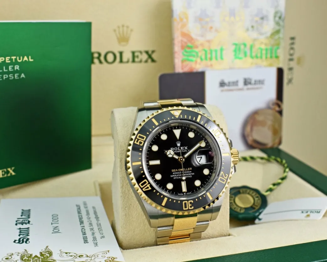 rolex_kt_gold__stainless__0-10.webp Men's Watches | Deep Diving Professional Watches | Sant Blanc ROLEX 18kt Gold & Stainless Steel Sea Dweller Black Dial Model 126603