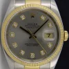 Men's Watches | Dress Watches | Sant Blanc ROLEX 18kt Gold & Stainless Steel 36mm DateJust Silver Diamond Model 116233