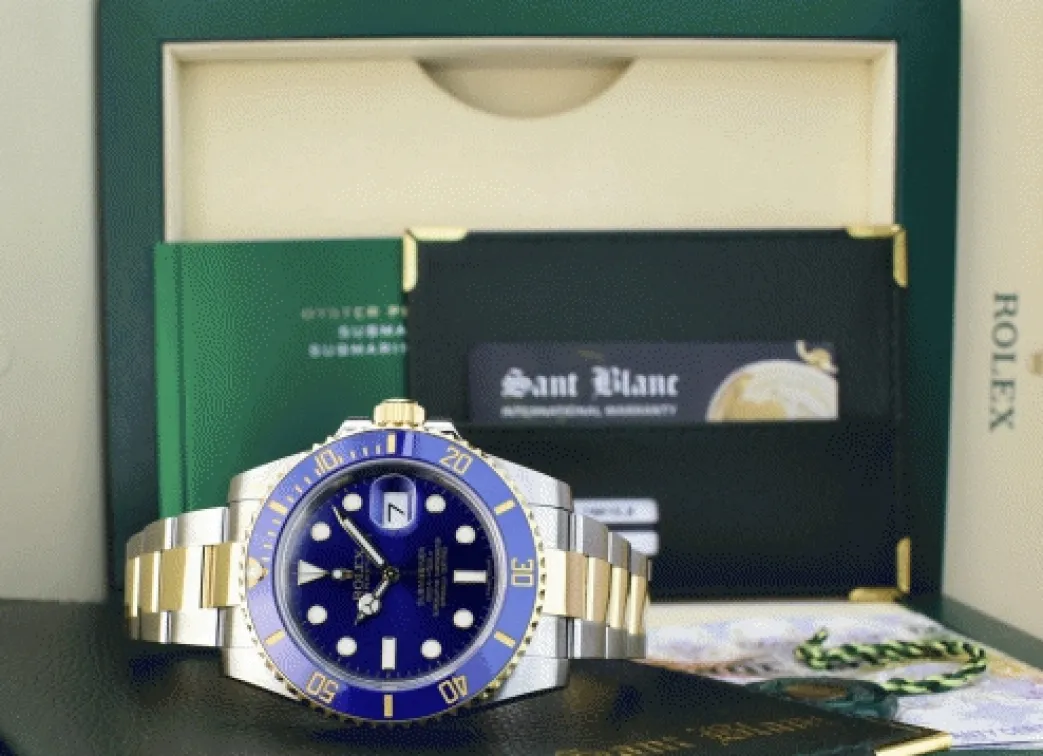rolex_kt_gold__stainless__0-32.webp Diving Professional Watches | Men's Watches | Sant Blanc ROLEX 18kt Gold & Stainless Steel Submariner Blue Model 116613 LB