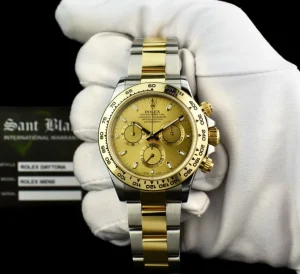 Sports Watches | Men's Watches | Sant Blanc ROLEX 18kt Gold & Stainless Steel Daytona Champagne Index Dial Model 116503