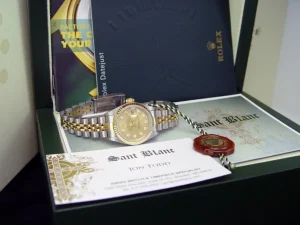 Ladies Watches | Dress Watches | Sant Blanc ROLEX 18kt Gold & Stainless Steel Ladies DateJust Champagne Diamond Dial Model 79173