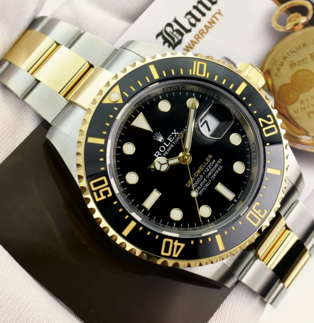 rolex_kt_gold__stainless__2-15.webp Deep Diving Professional Watches | Men's Watches | Sant Blanc Rolex 18kt Gold & Stainless Sea Dweller Black Dial Model 126603