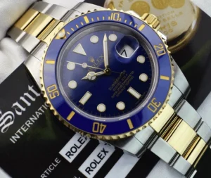 Diving Professional Watches | Men's Watches | Sant Blanc ROLEX 18kt Gold & Stainless Steel Submariner Blue Model 116613 LB