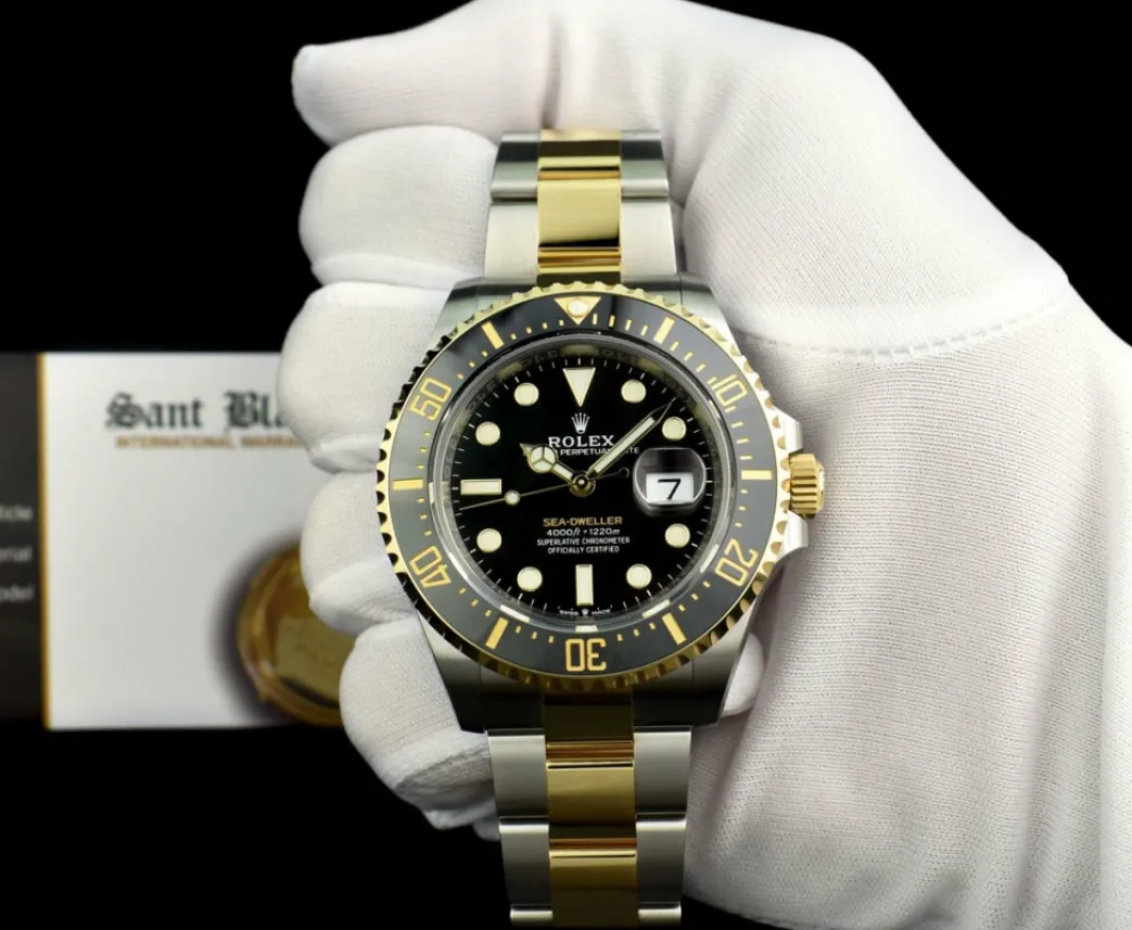 rolex_kt_gold__stainless__2-9.webp Men's Watches | Deep Diving Professional Watches | Sant Blanc ROLEX 18kt Gold & Stainless Steel Sea Dweller Black Dial Model 126603