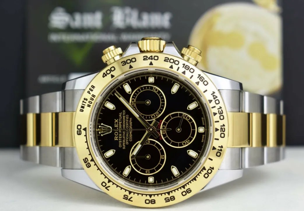 rolex_kt_gold__stainless__3-18.webp Sports Watches | Men's Watches | Sant Blanc ROLEX 18kt Gold & Stainless Steel Daytona Black Index Dial Model 116503