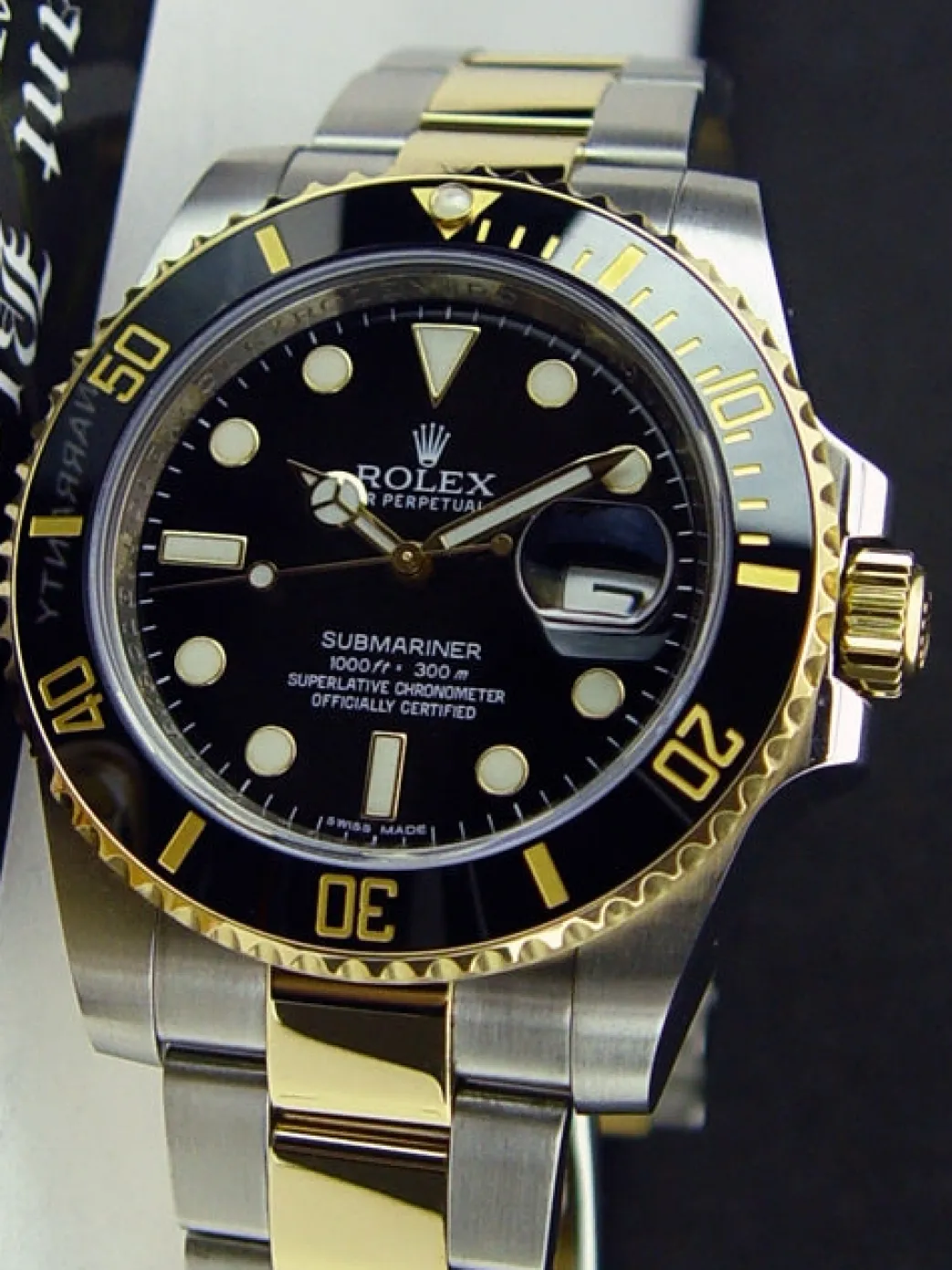 rolex_kt_gold__stainless__3-27.webp Diving Professional Watches | Men's Watches | Sant Blanc ROLEX 18kt Gold & Stainless Submariner Black Ceramic Model 116613LB