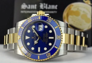 Diving Professional Watches | Men's Watches | Sant Blanc ROLEX 18kt Gold & Stainless Steel Submariner Blue Model 116613 LB