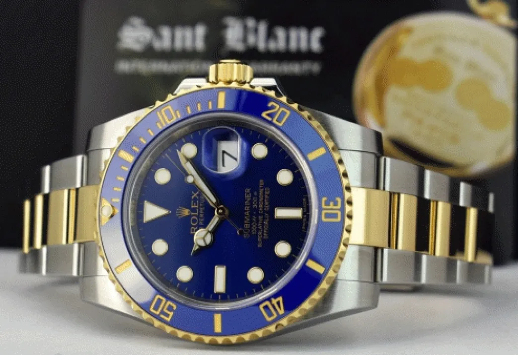 rolex_kt_gold__stainless__3-29.webp Diving Professional Watches | Men's Watches | Sant Blanc ROLEX 18kt Gold & Stainless Steel Submariner Blue Model 116613 LB