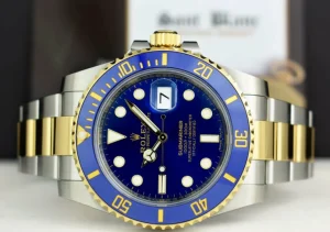 Diving Professional Watches | Sports Watches | Sant Blanc ROLEX 18kt Gold & Stainless Steel Submariner Blue Dial Model 116613LB
