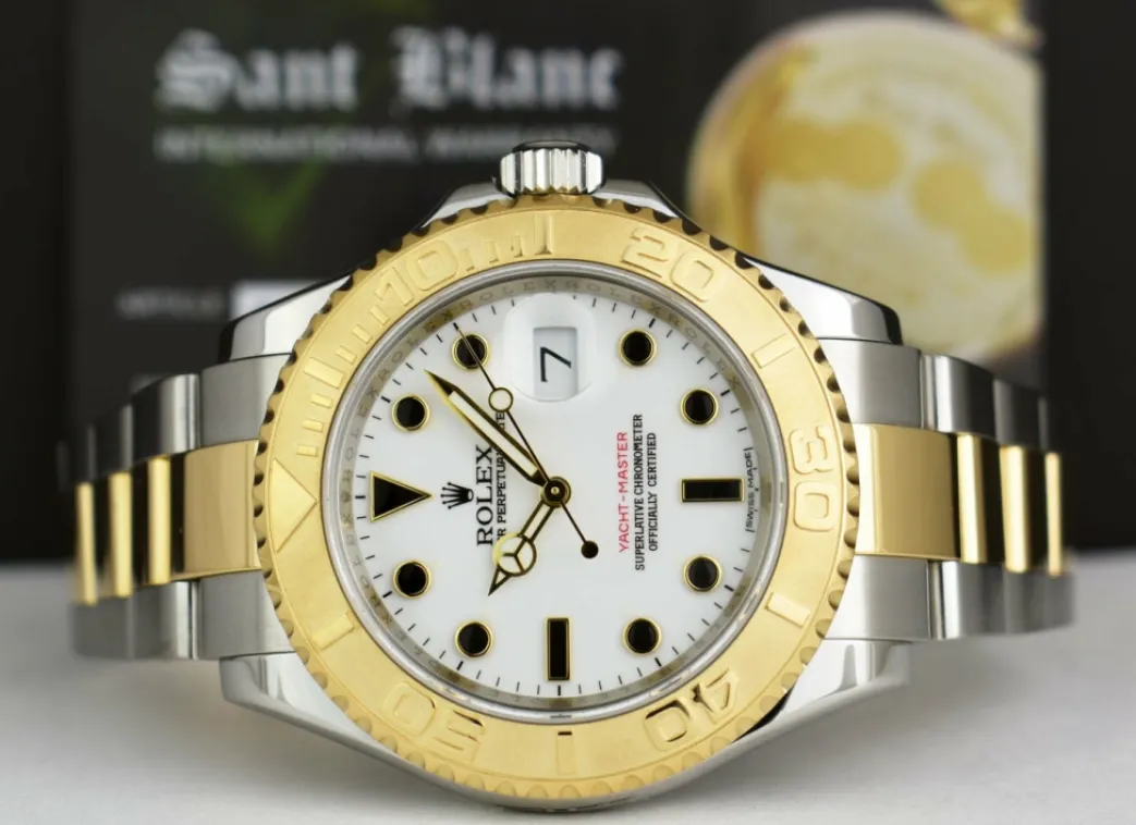 rolex_kt_gold__stainless__3-35.webp Yachting Professional Watches | Sports Watches | Sant Blanc ROLEX 18kt Gold & Stainless Yachtmaster White Index Model 16623