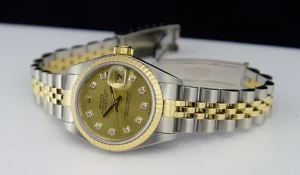 Ladies Watches | Dress Watches | Sant Blanc ROLEX 18kt Gold & Stainless Steel Ladies DateJust Champagne Diamond Dial Model 79173