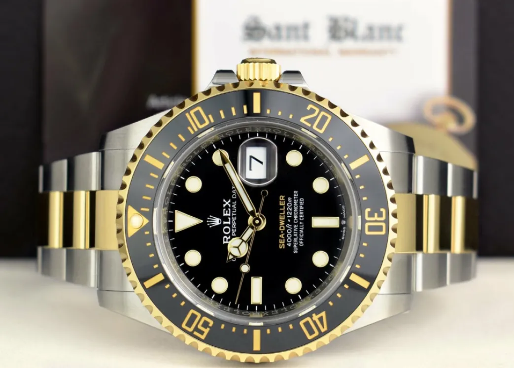 rolex_kt_gold__stainless__3-9.webp Men's Watches | Deep Diving Professional Watches | Sant Blanc ROLEX 18kt Gold & Stainless Steel Sea Dweller Black Dial Model 126603