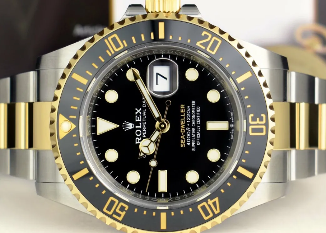 rolex_kt_gold__stainless__4-10.webp Men's Watches | Deep Diving Professional Watches | Sant Blanc ROLEX 18kt Gold & Stainless Steel Sea Dweller Black Dial Model 126603