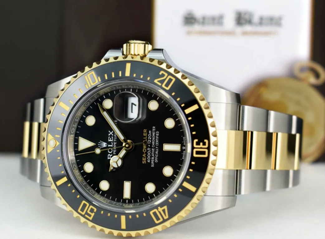 rolex_kt_gold__stainless__4-16.webp Deep Diving Professional Watches | Men's Watches | Sant Blanc Rolex 18kt Gold & Stainless Sea Dweller Black Dial Model 126603